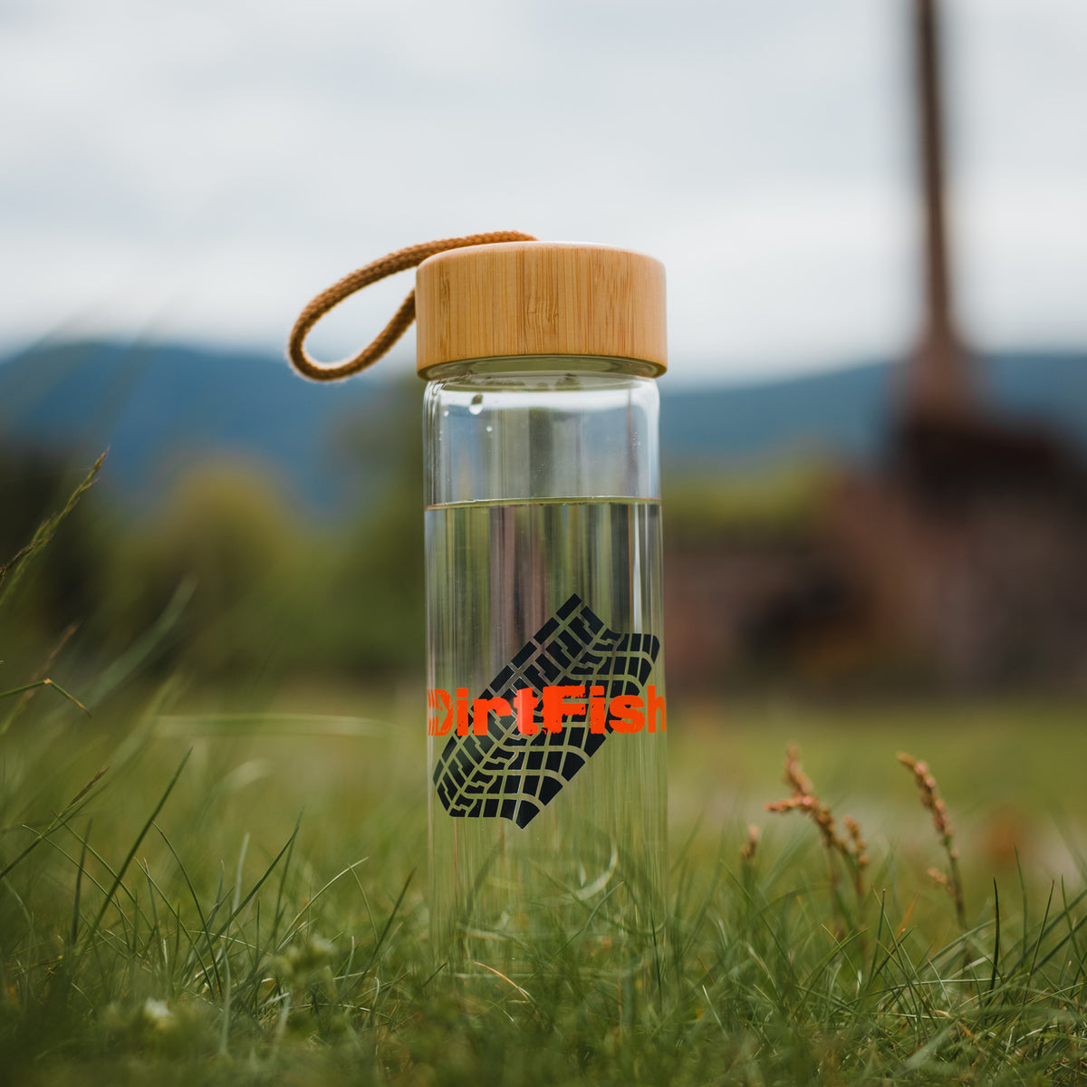 Rally Tread Glass Water Bottle